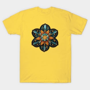 Star Flower Embroidered Patch T-Shirt